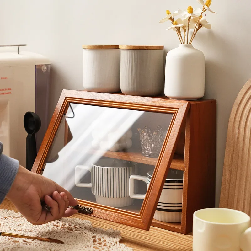 Wood Display Cabinet Table Holder Display Blind Box Handmade Doll Shelf Storage Holders Kitchen Accessories Organizer Racks - Image 4