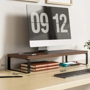 Wooden Monitor Lifting Rack Base Support Cushion Rack Computer Heightening Bracket Office Multifuncte Desktop Storage Rack - Image 11