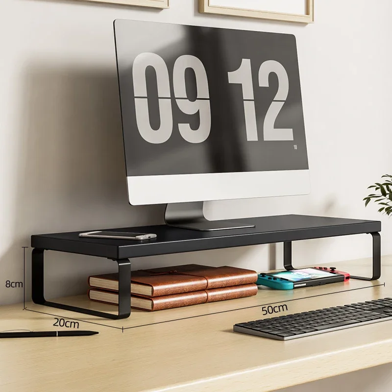 Wooden Monitor Lifting Rack Base Support Cushion Rack Computer Heightening Bracket Office Multifuncte Desktop Storage Rack - Image 7