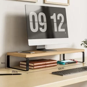 Wooden Monitor Lifting Rack Base Support Cushion Rack Computer Heightening Bracket Office Multifuncte Desktop Storage Rack - Image 10